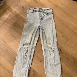 Wild Fable High-Waisted Distressed Light Blue Jeans